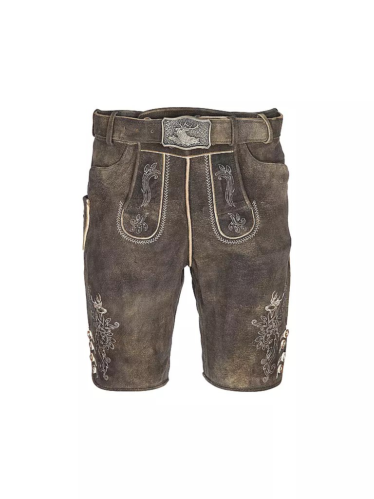 GWEIH & SILK | Pantalones de cuero BORIS | Marrón