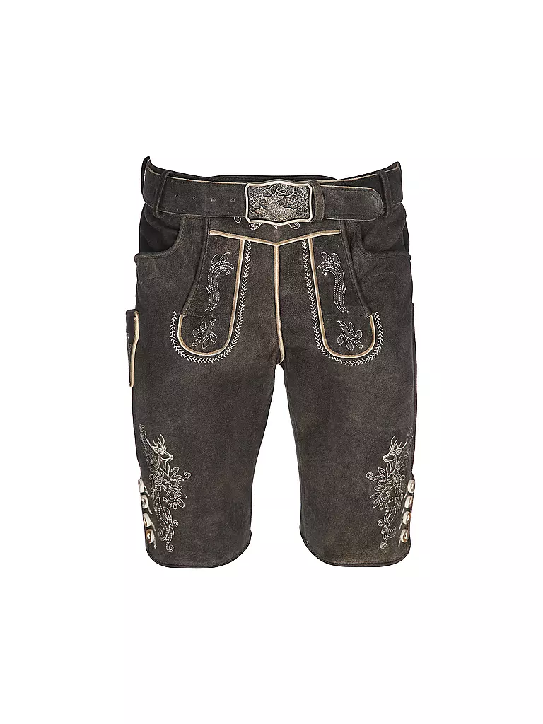 GWEIH & SILK | Pantalones de cuero BORIS | Marrón