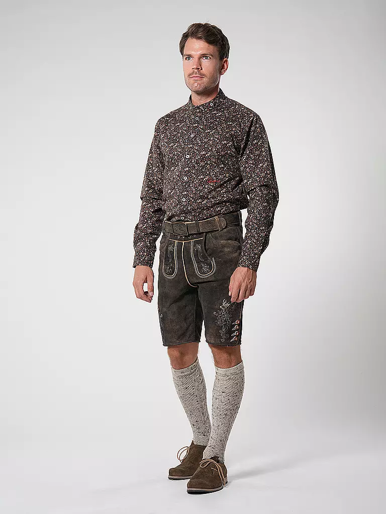 GWEIH & SILK | Pantalones de cuero BORIS | Marrón