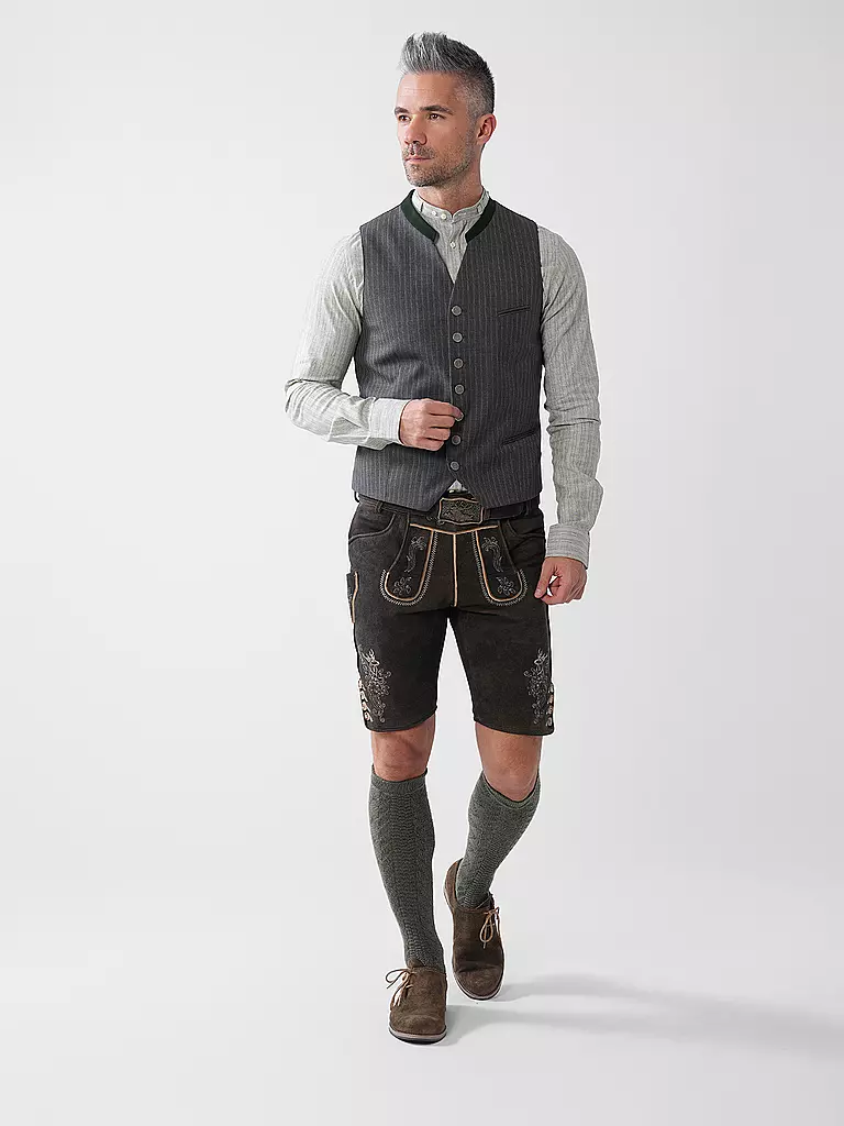 GWEIH & SILK | Pantalones de cuero BORIS | Marrón