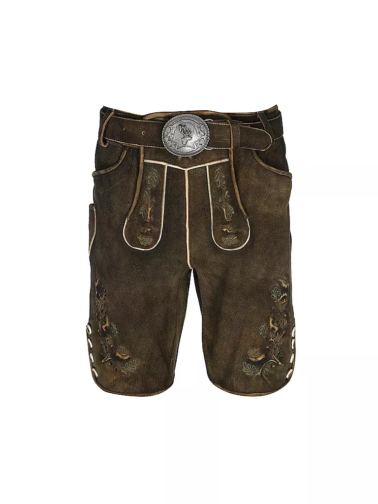 GWEIH & SILK | Pantalones de cuero JULIAN | Marrón