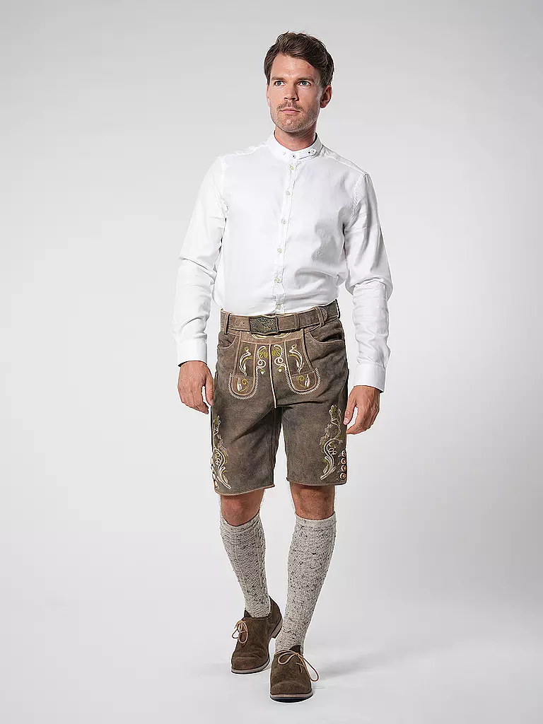 GWEIH & SILK | Pantalones de cuero LIAM | Beige