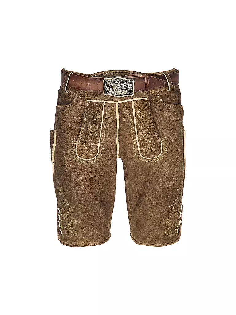 GWEIH & SILK | Pantalones de cuero tradicionales Vitus | Camel