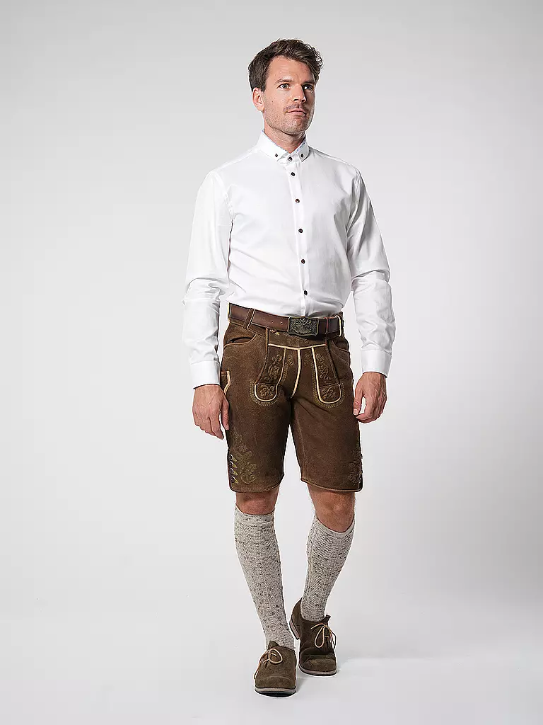 GWEIH & SILK | Pantalones de cuero tradicionales Vitus | Camel