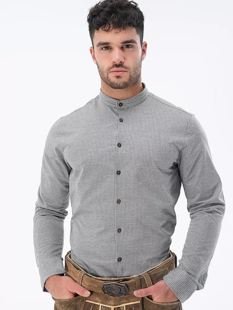 GWEIH & SILK | Trachtenhemd ALPSEE  | Gris