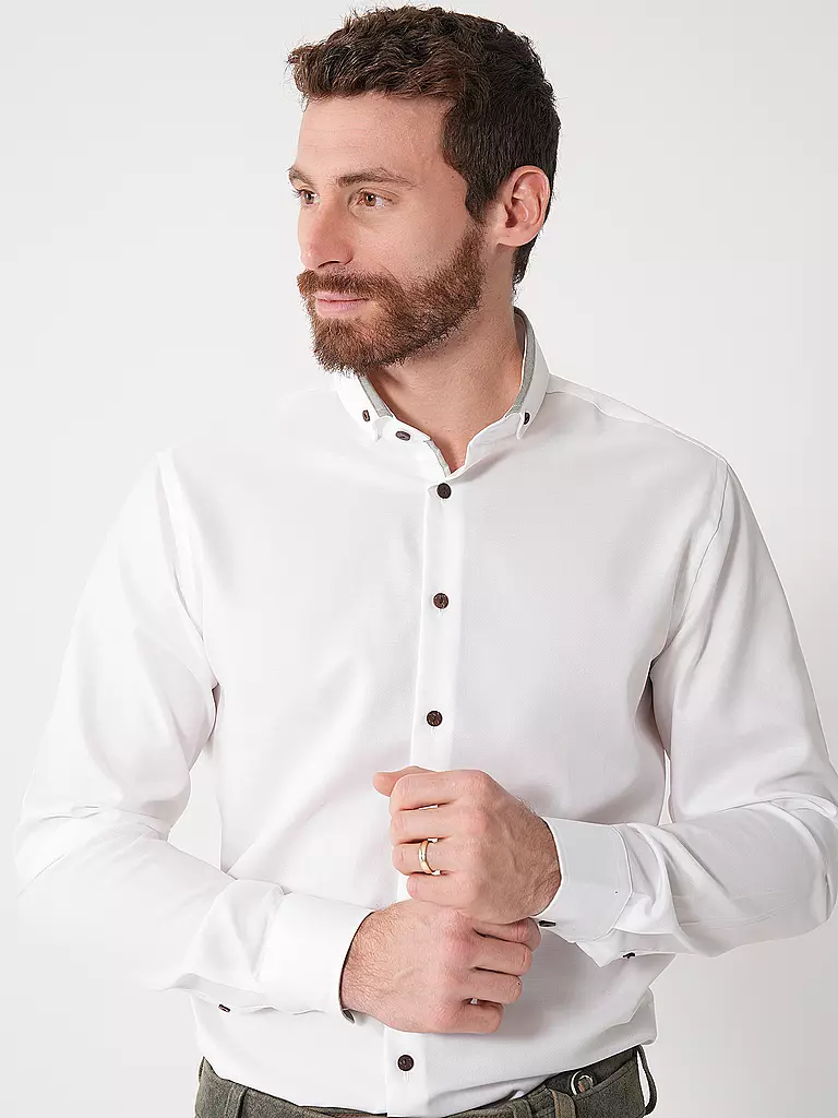 GWEIH & SILK | Trachtenhemd KLOSTERSEE | Blanco