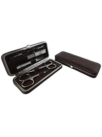 HAMMANN | Set de manicura de cuero (marrón, 5 piezas)