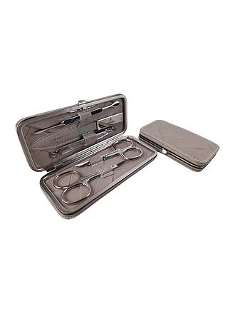 HAMMANN | Set de manicura de cuero (Taupe, 5 piezas)