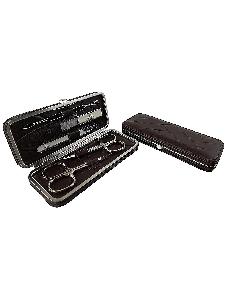 Set de manicura de cuero (marrón, 5 piezas)