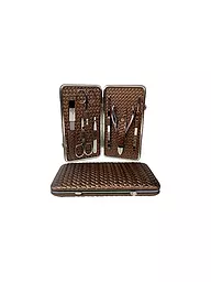 HAMMANN | Set de manicura de cuero (Bronce / 7 piezas) | Cobre