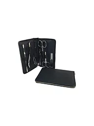 HAMMANN | Set de manicura de cuero (Negro, 7 piezas) | Negro
