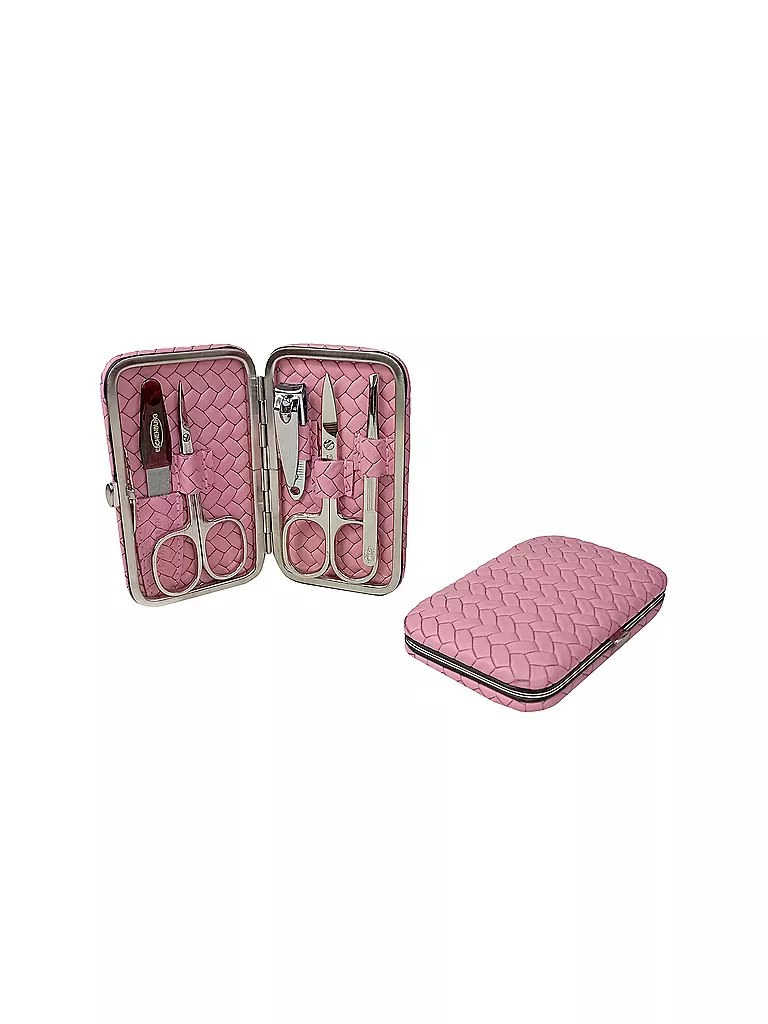 HAMMANN | Set de manicura de cuero (Rosé / 5 piezas) | Rosa