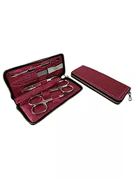 HAMMANN | Set de manicura de cuero (Turquesa, 5 piezas) | Fucsia