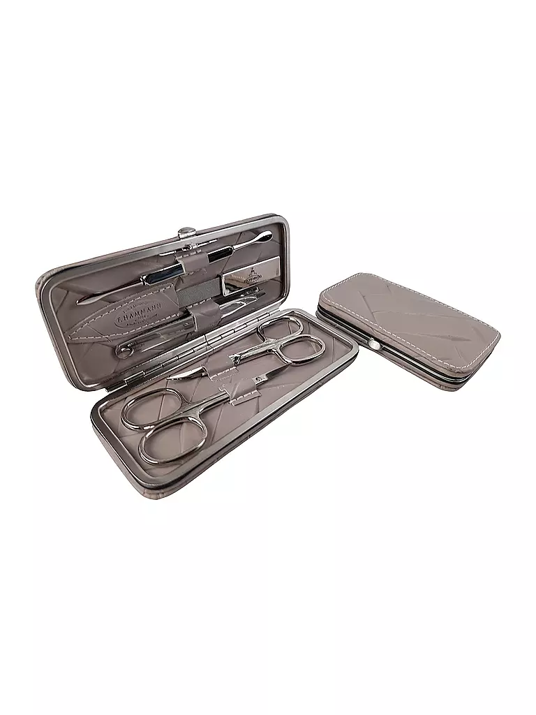 HAMMANN | Set de manicura de cuero (Taupe, 5 piezas) | Camel