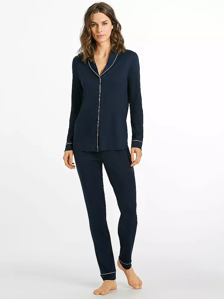HANRO | Pijama Natural Comfort | Azul