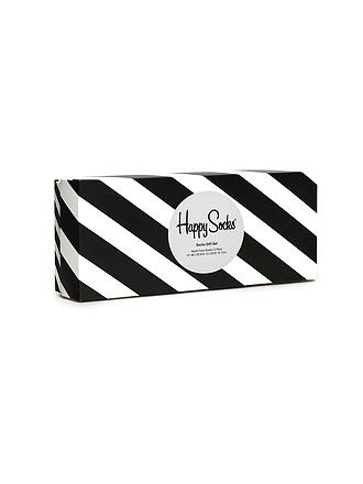 HAPPY SOCKS | Caja de regalo para hombre, calcetines BLACK & WHITE, paquete de 4, talla 41-46, negro