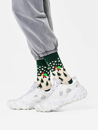 HAPPY SOCKS | Calcetines de hombre SANTA Talla 41 - 46 verde oscuro