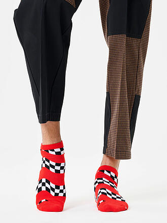 HAPPY SOCKS | Calcetines bajos para zapatillas de hombre RACE LOW 41-46 rojo