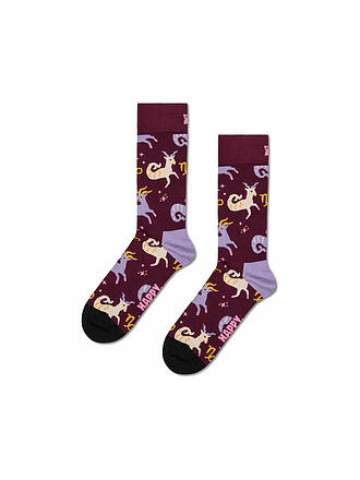 HAPPY SOCKS | Calcetines de mujer CAPRICORNIO 36-40 rojo oscuro