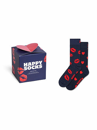 HAPPY SOCKS | Set de regalo para mujer, paquete de 2, VALENTINES 36-40 azul