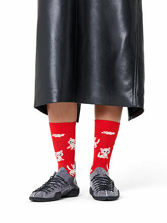 HAPPY SOCKS | Calcetines de hombre KITTEN 41-46 rojo