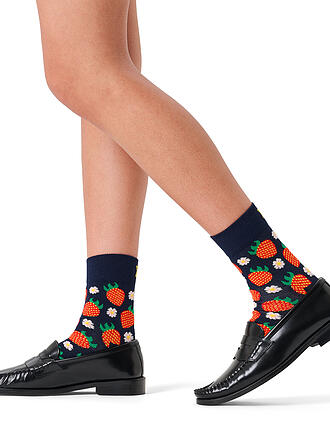 HAPPY SOCKS | Calcetines de mujer STRAWBERRY SHORT 36-40 navy