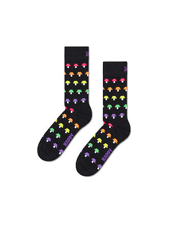 HAPPY SOCKS | Calcetines de hombre MUSHROOM STRIPE 41-46 negro