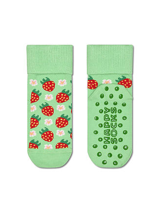HAPPY SOCKS | Calcetines ABS para bebé STRAWBERRY ANTIDESLIZANTES verdes