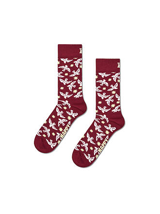 HAPPY SOCKS | Calcetines de mujer 36-40 DOVE SOCK rojo oscuro