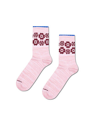 HAPPY SOCKS | Calcetines de mujer FLOWER BORDER 36-40 rosa