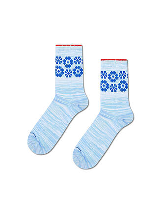 HAPPY SOCKS | Calcetines de mujer FLOWER BORDER 36-40 light blue