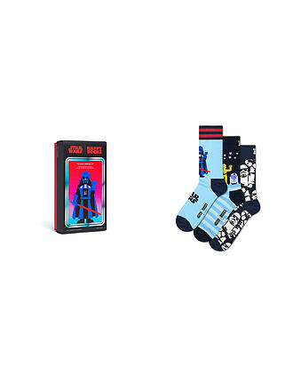 HAPPY SOCKS | Calcetines de hombre, set de regalo, paquete de 3, 41-46, azul claro