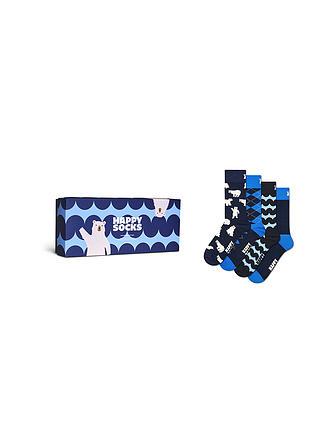 HAPPY SOCKS | Calcetines de hombre paquete de 4 POLAR BLUE 41-46 azul marino