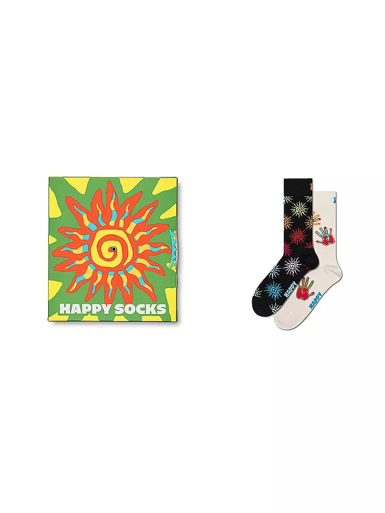 HAPPY SOCKS | Caja de regalo de calcetines para hombre SUMMER SWIRL, paquete de 2, 41-46, verde | 