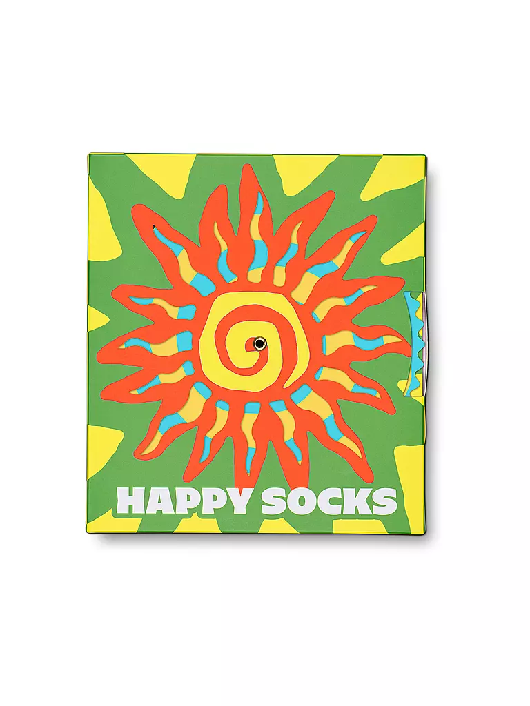 HAPPY SOCKS | Caja de regalo de calcetines para hombre SUMMER SWIRL, paquete de 2, 41-46, verde | 