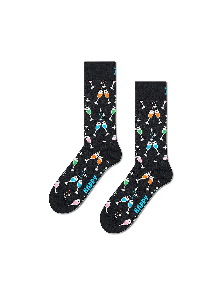 HAPPY SOCKS | Caja de regalo de calcetines para mujer, paquete de 3 CELEBRATIONS 36-40 negro | Negro