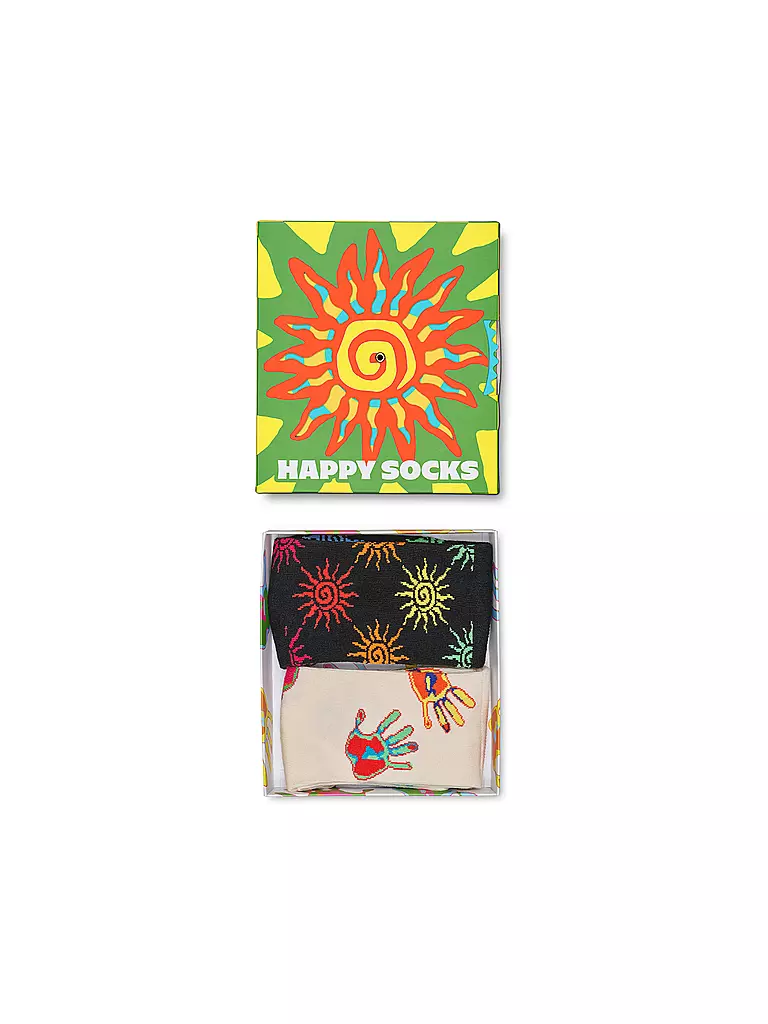 HAPPY SOCKS | Caja de regalo de calcetines para mujer SUMMER SWIRL 2 unidades Pkg. 36-40 verde | Verde