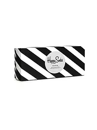 HAPPY SOCKS | Caja de regalo para hombre, calcetines BLACK & WHITE, paquete de 4, talla 41-46, negro | Negro