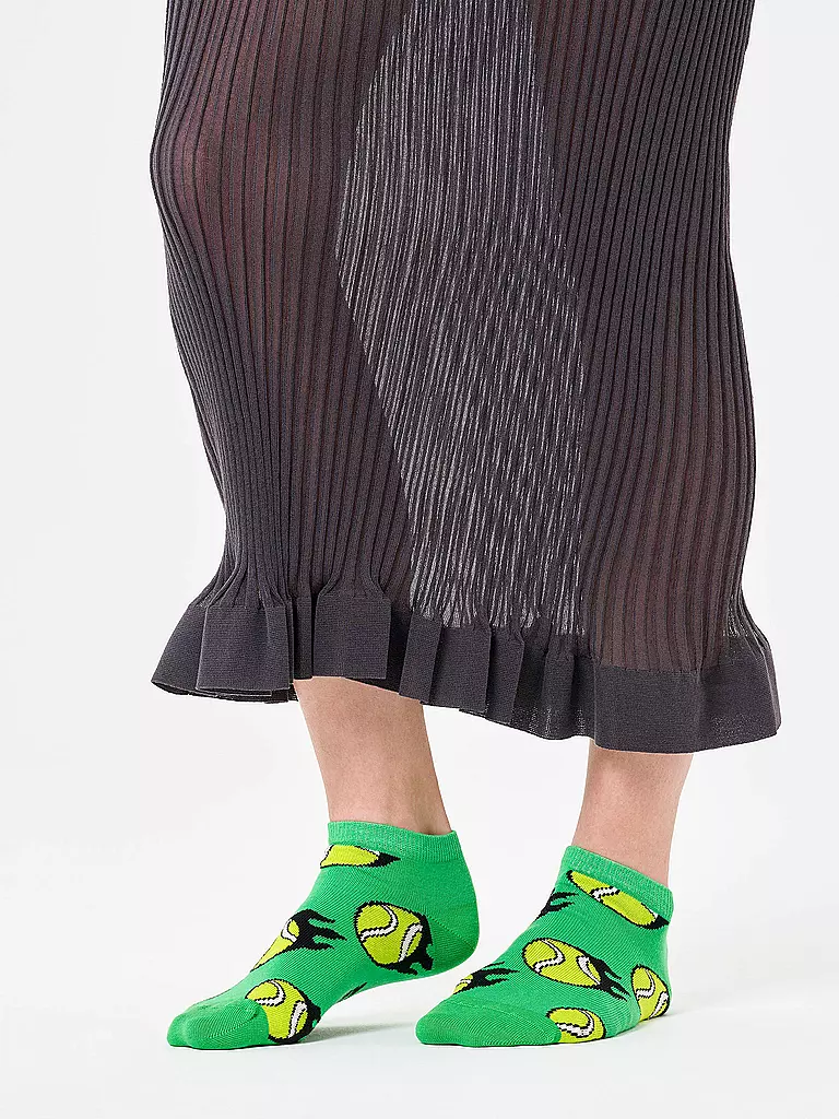 HAPPY SOCKS | Calcetines bajos de deporte para mujer TENNIS BALL 36-40 verde | Verde