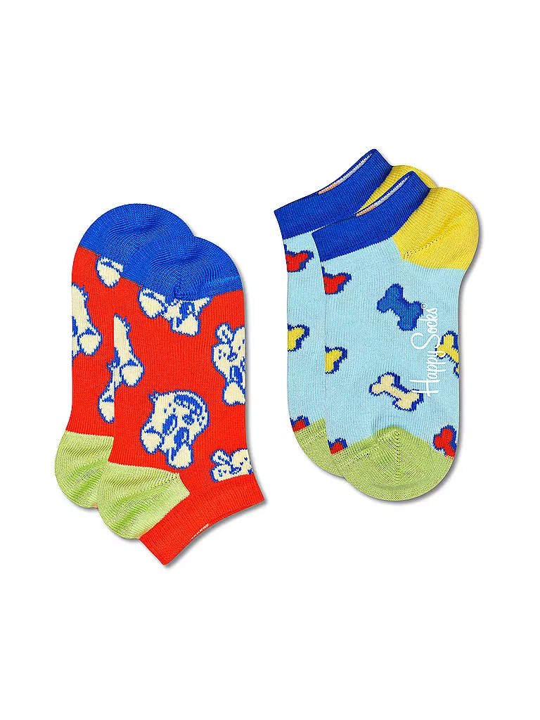 HAPPY SOCKS | Calcetines bajos para niños DOG&BONE, paquete de 2, naranja | Rojo