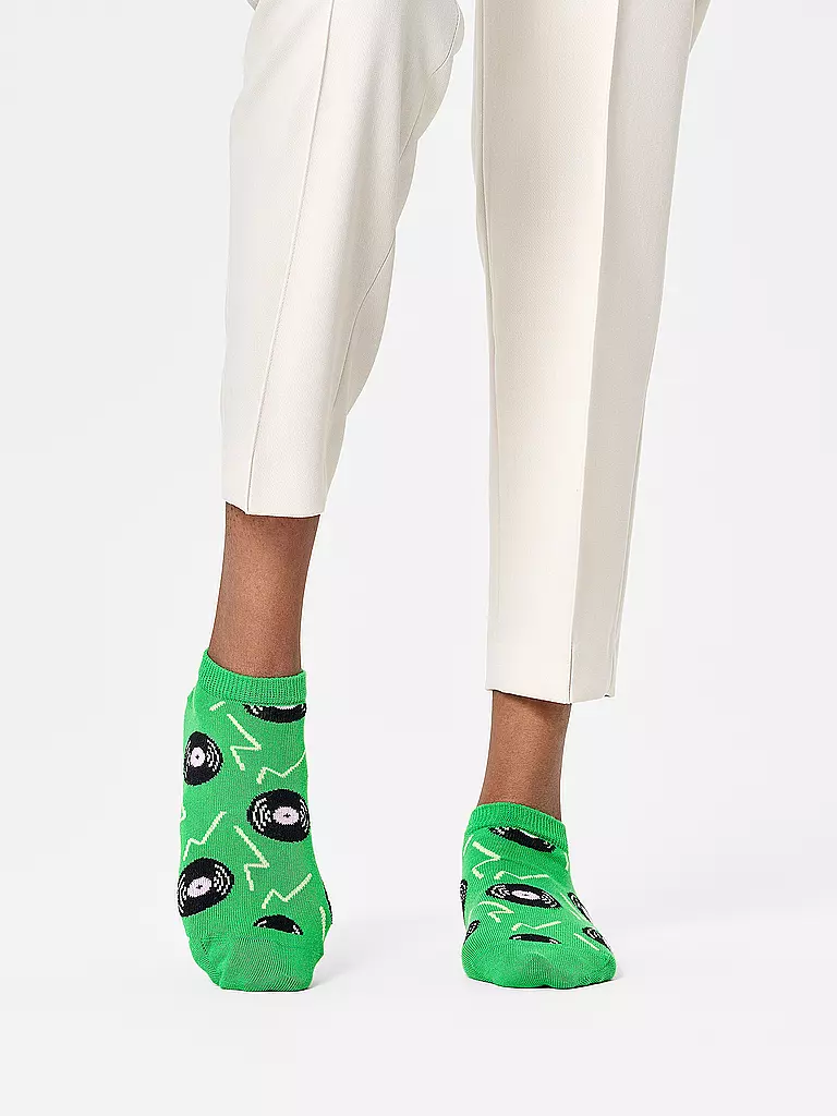 HAPPY SOCKS | Calcetines bajos VINYL para mujer 36-40 b | Verde