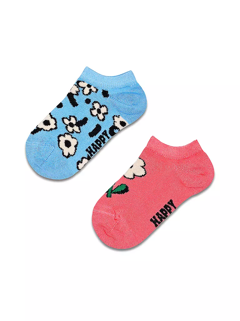 HAPPY SOCKS | Calcetines de deporte para niños FLOWER, paquete de 2, azul claro | Azul claro