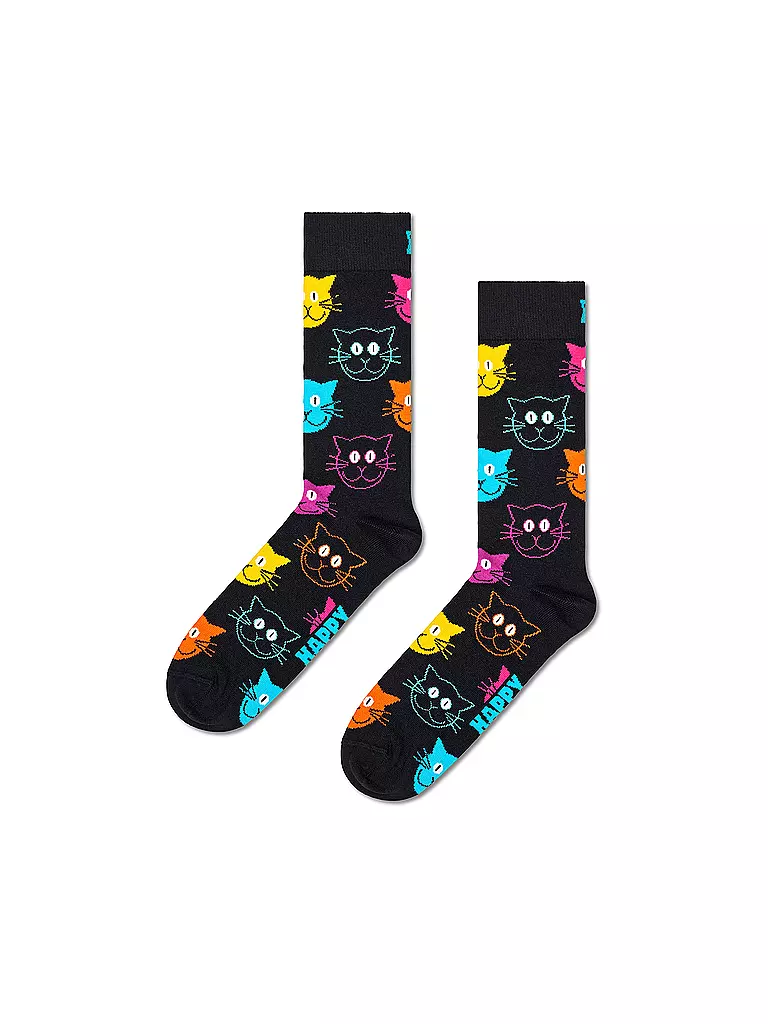 HAPPY SOCKS | Calcetines de hombre CAT negros | Negro