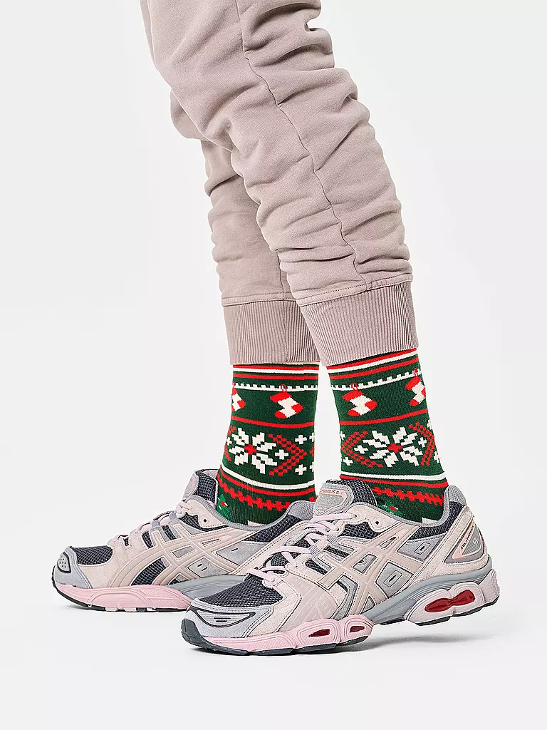 HAPPY SOCKS | Calcetines de hombre CHRISTMAS SWEATER Talla 41 - 46 verde oscuro | Verde oscuro