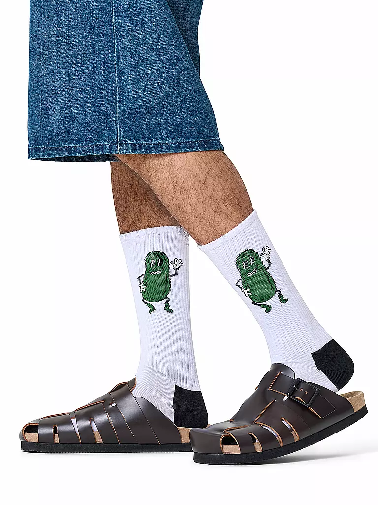 HAPPY SOCKS | Calcetines de hombre PICKLE SNEAKER 41-46 white | Blanco