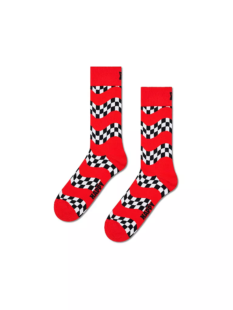HAPPY SOCKS | Calcetines de hombre RACE 41-46 rojo | Rojo