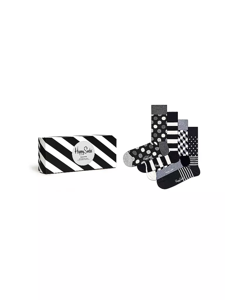 HAPPY SOCKS | Calcetines de mujer, paquete de 4. CLASSIC BLACK & WHITE negro | Negro