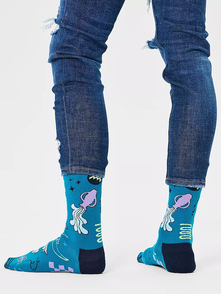 HAPPY SOCKS | Calcetines de mujer 36-40 ACUARIO turquesa | 