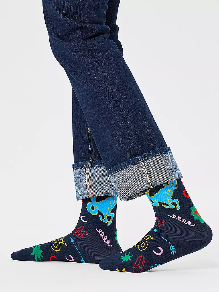 HAPPY SOCKS | Calcetines de mujer 36-40 ARIES azul marino | Azul oscuro