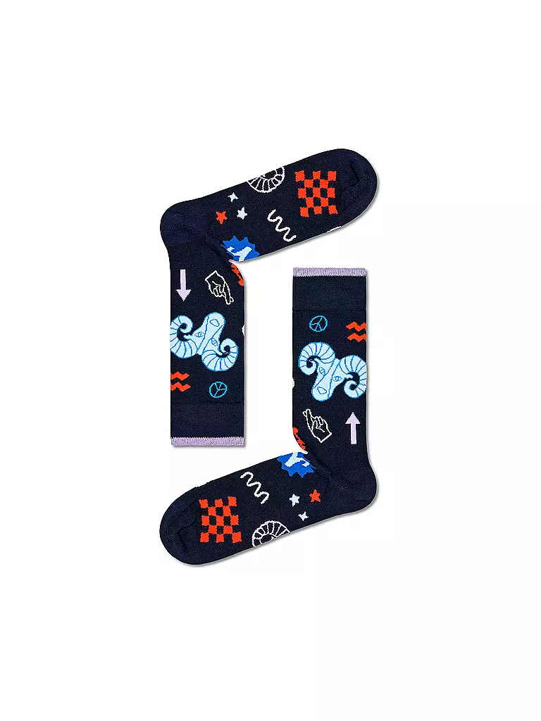 HAPPY SOCKS | Calcetines de mujer 36-40 ARIES naranja | Negro